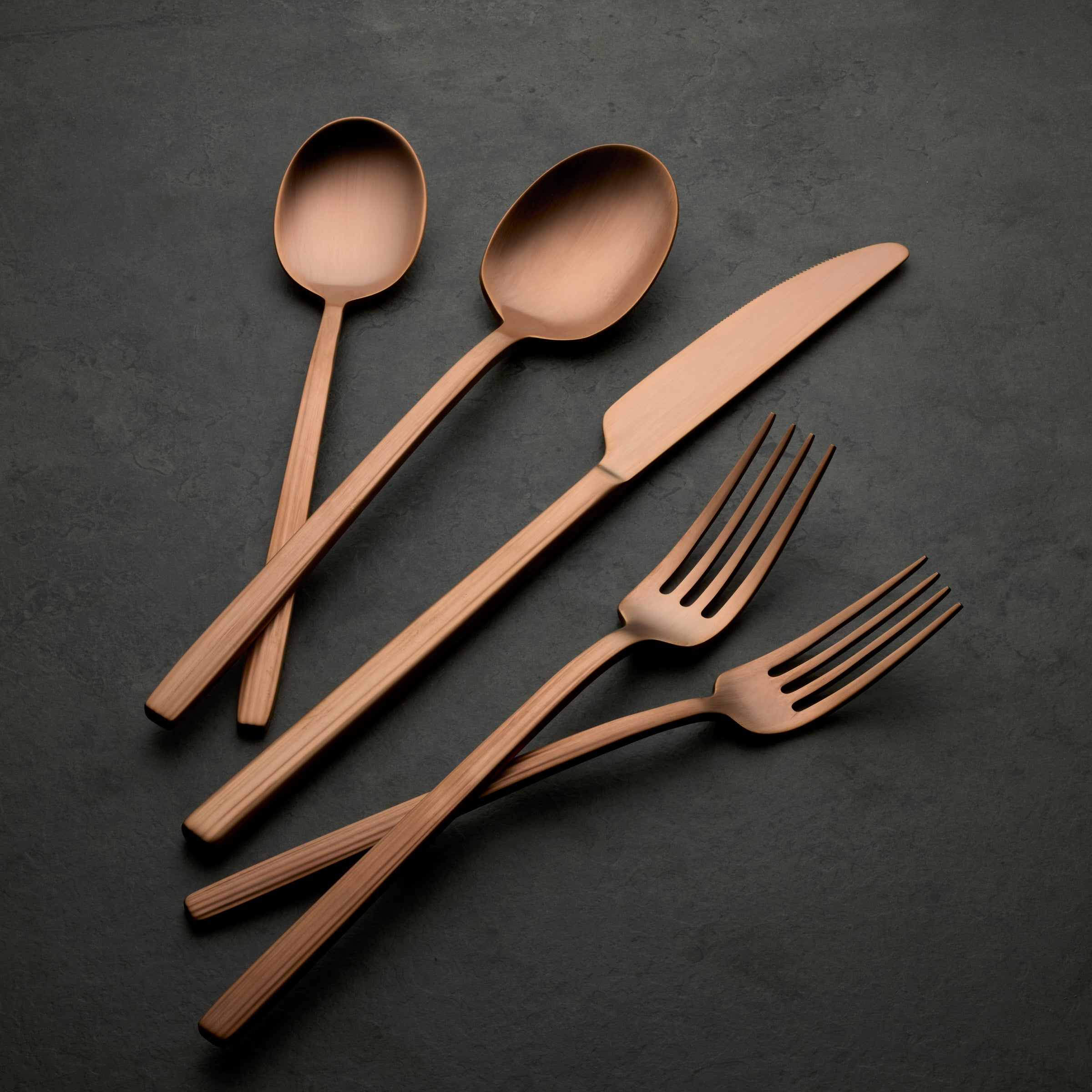 Lenox Everyday Flatware Dean Rose Gold Satin 20-Piece Flatware Set - Image 6