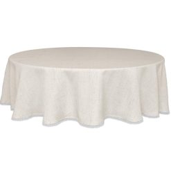 Lenox Everyday Flatware French Perle Solid Natural 70x70 Round Tablecloth