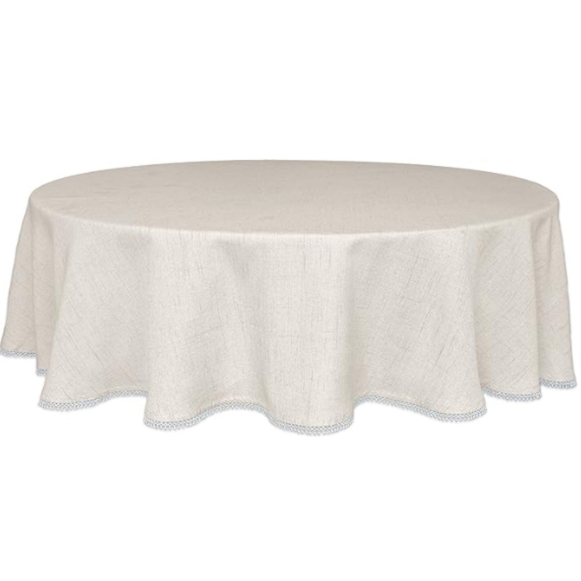 Lenox Everyday Flatware French Perle Solid Natural 70x70 Round Tablecloth