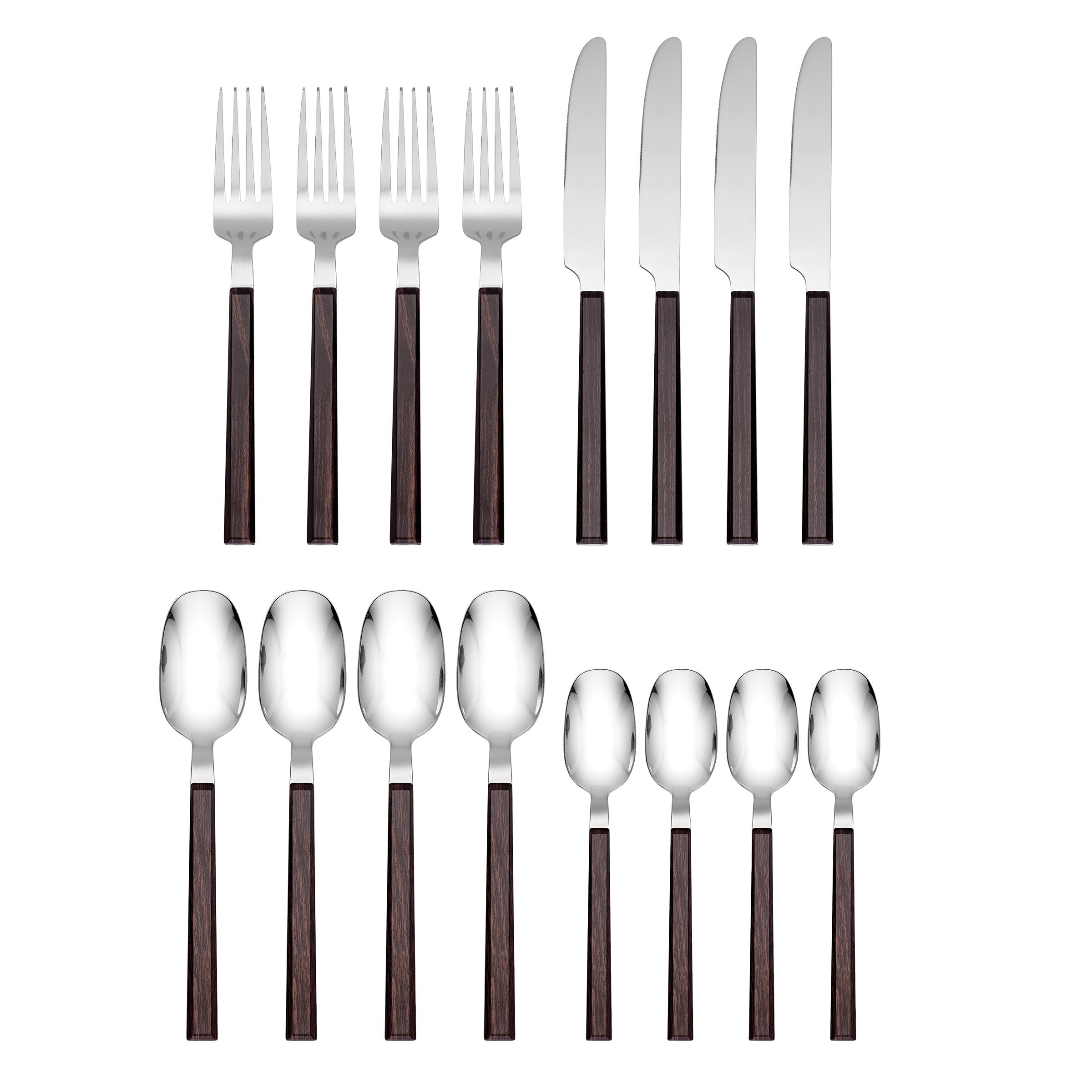 Lenox Everyday Flatware Henley Brown 16-Piece Flatware Set - Image 4