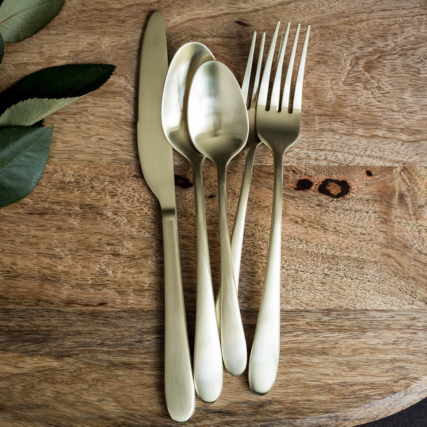 Lenox Everyday Flatware Poet Champagne Satin 20-Piece Flatware Set - Image 3