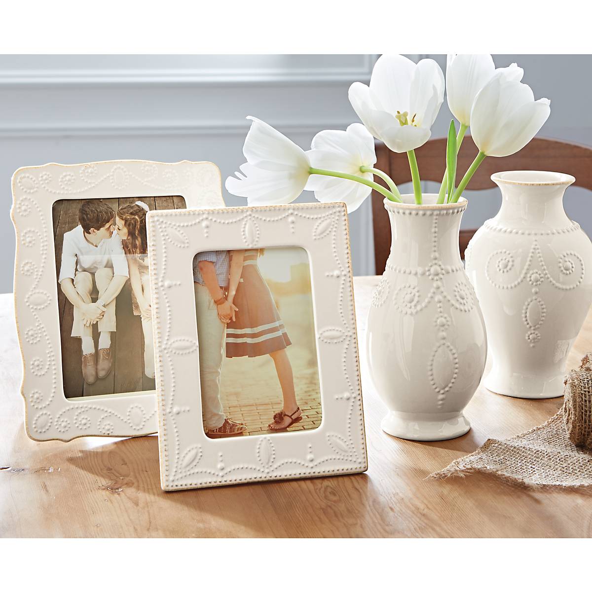Lenox Everyday Flatware French Perle White 5x7 Photo Frame - Image 2