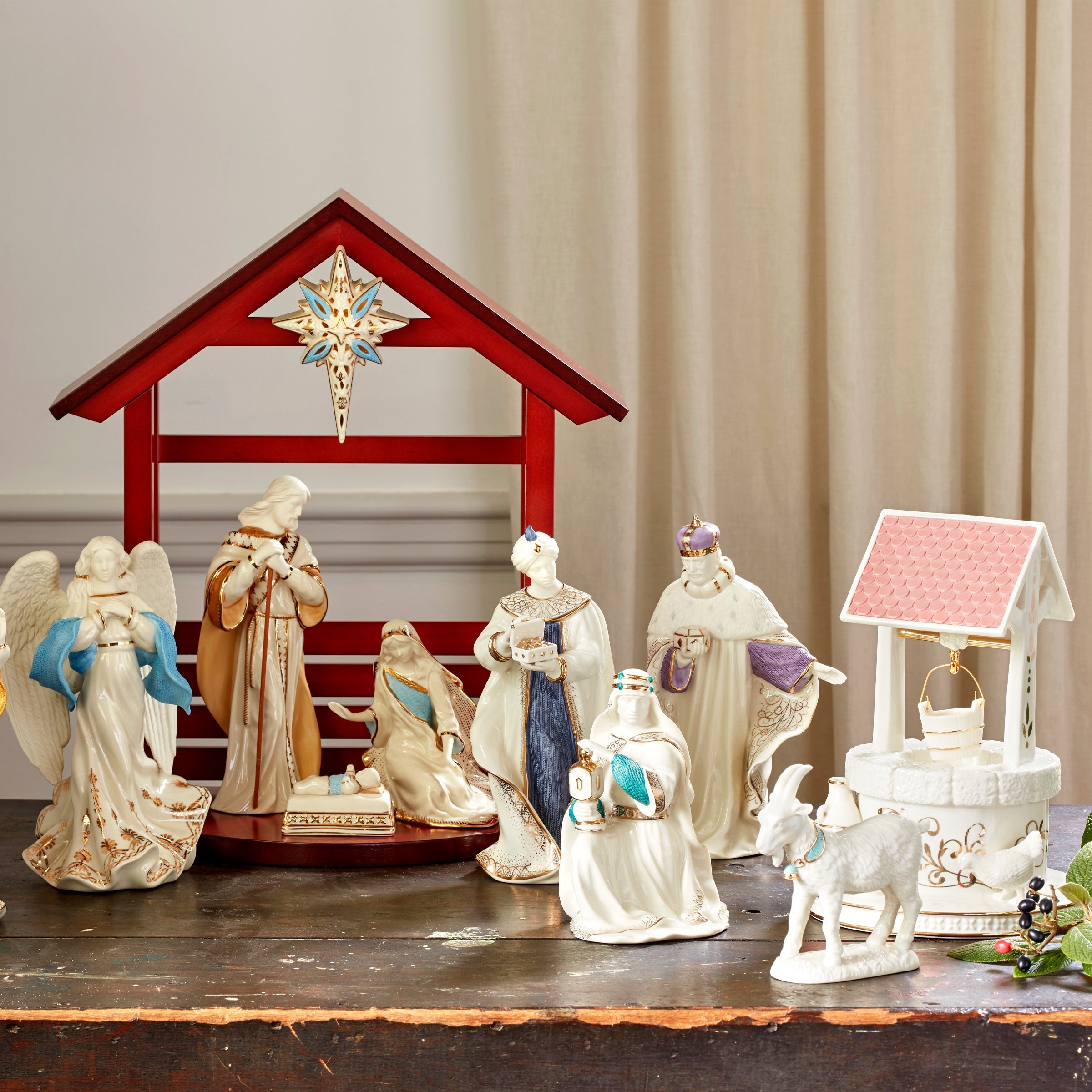 Lenox Everyday Flatware First Blessing Nativity Goat Figurine - Image 2