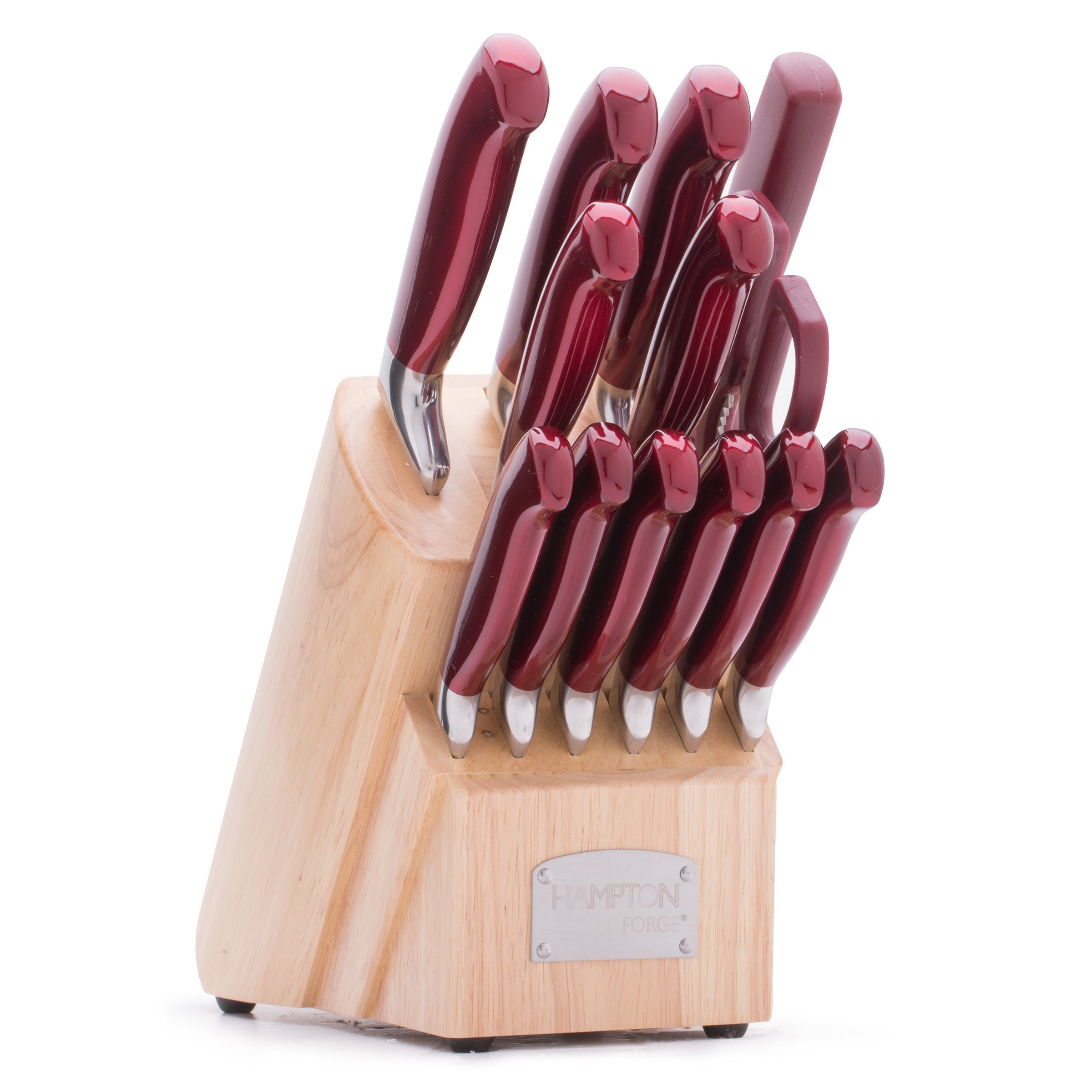 Lenox Everyday Flatware Argentum Red 14-Piece Cutlery Block Set