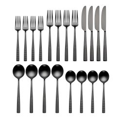 Alternative view of Lenox Everyday Flatware Modulus Black Satin 20-Piece Flatware Set