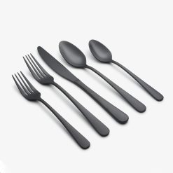 Lenox Everyday Flatware Keene Black Satin 20-Piece Flatware Set