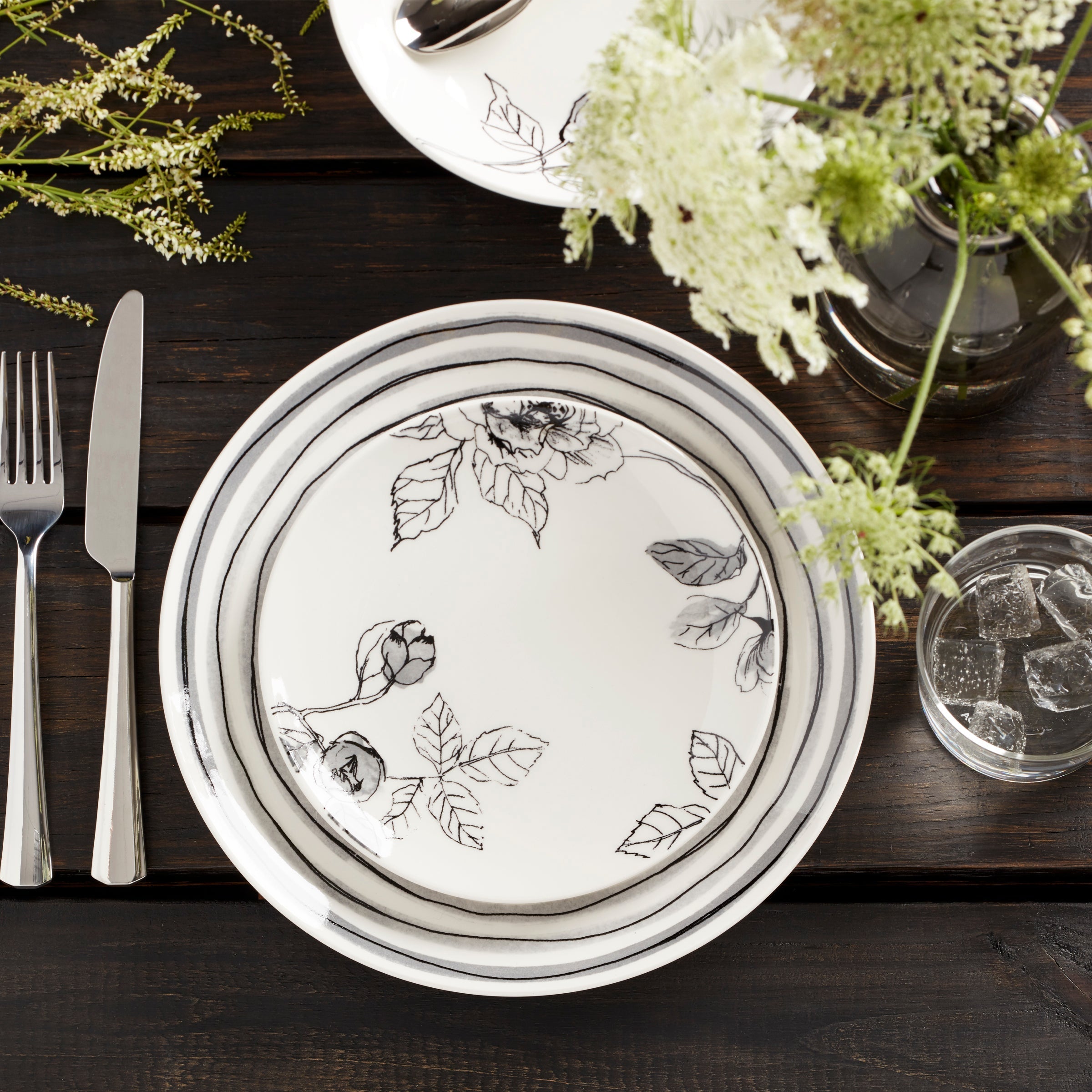 Lenox Everyday Flatware Sketchbook 12-Piece Dinnerware Set - Image 2