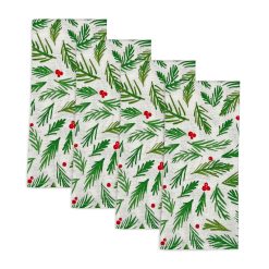 Lenox Everyday Flatware Bayberry Merry & Bright Dinner Napkins, Set of 4