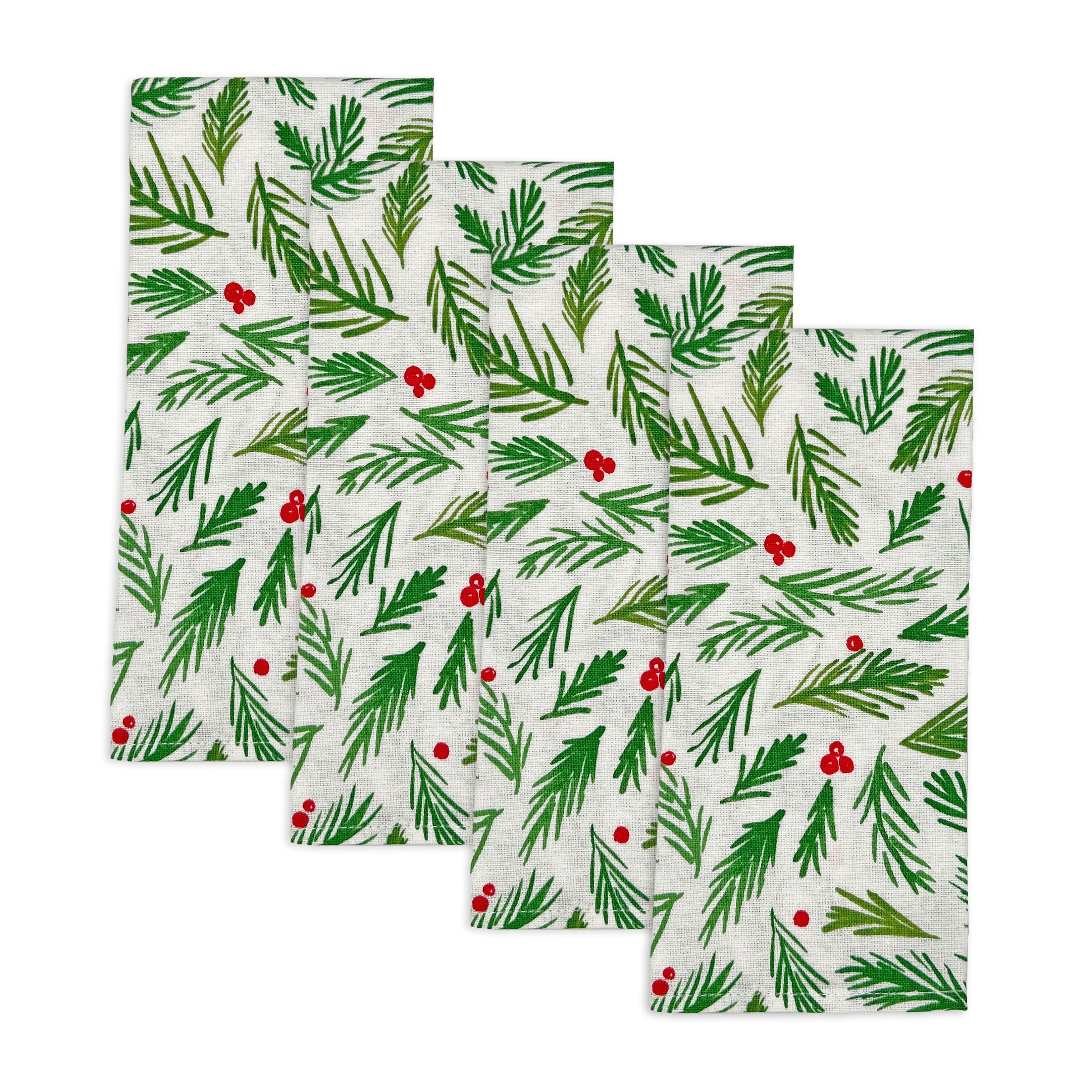 Lenox Everyday Flatware Bayberry Merry & Bright Dinner Napkins, Set of 4
