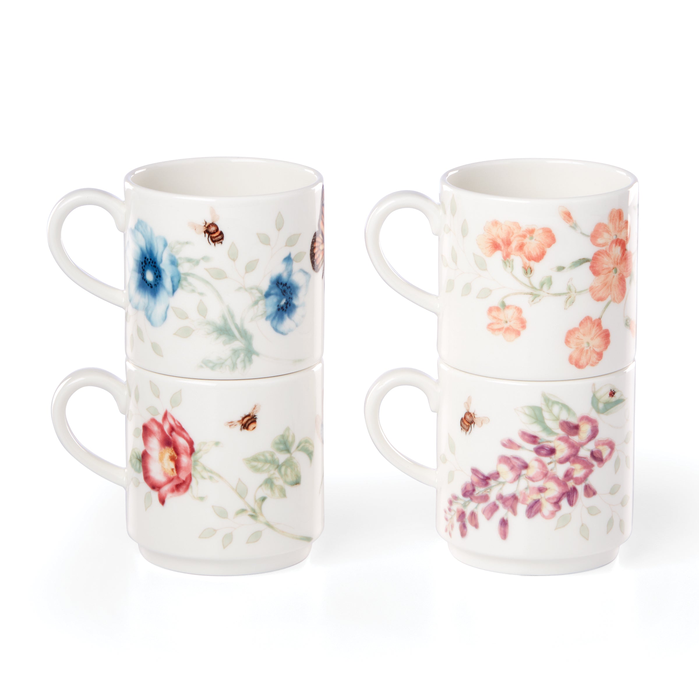 Lenox Everyday Flatware Butterfly Meadow Stacking Mugs - Set of 4 - Image 4