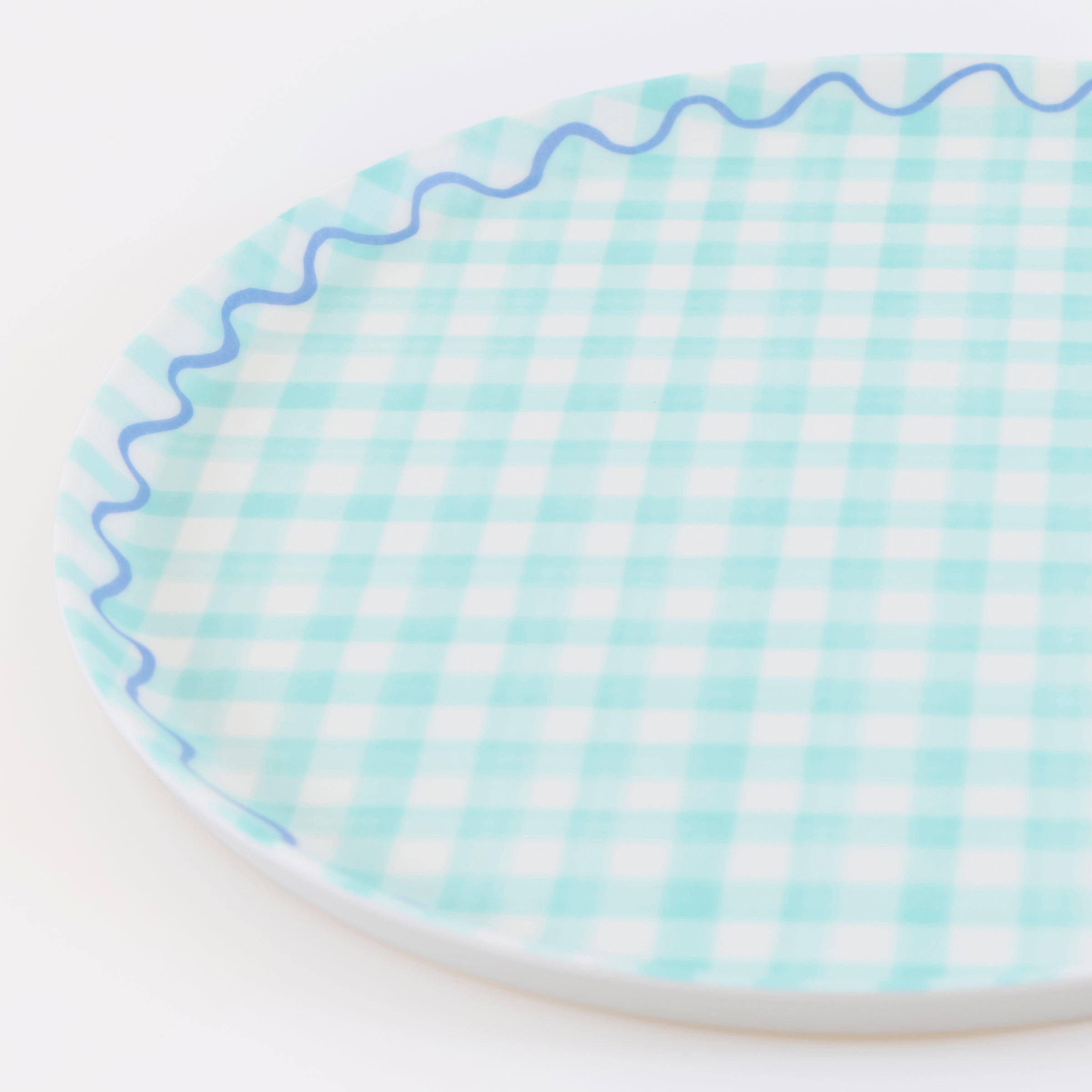 Lenox Everyday Flatware Gingham Reusable Large Plates, Set of 6 - Image 3