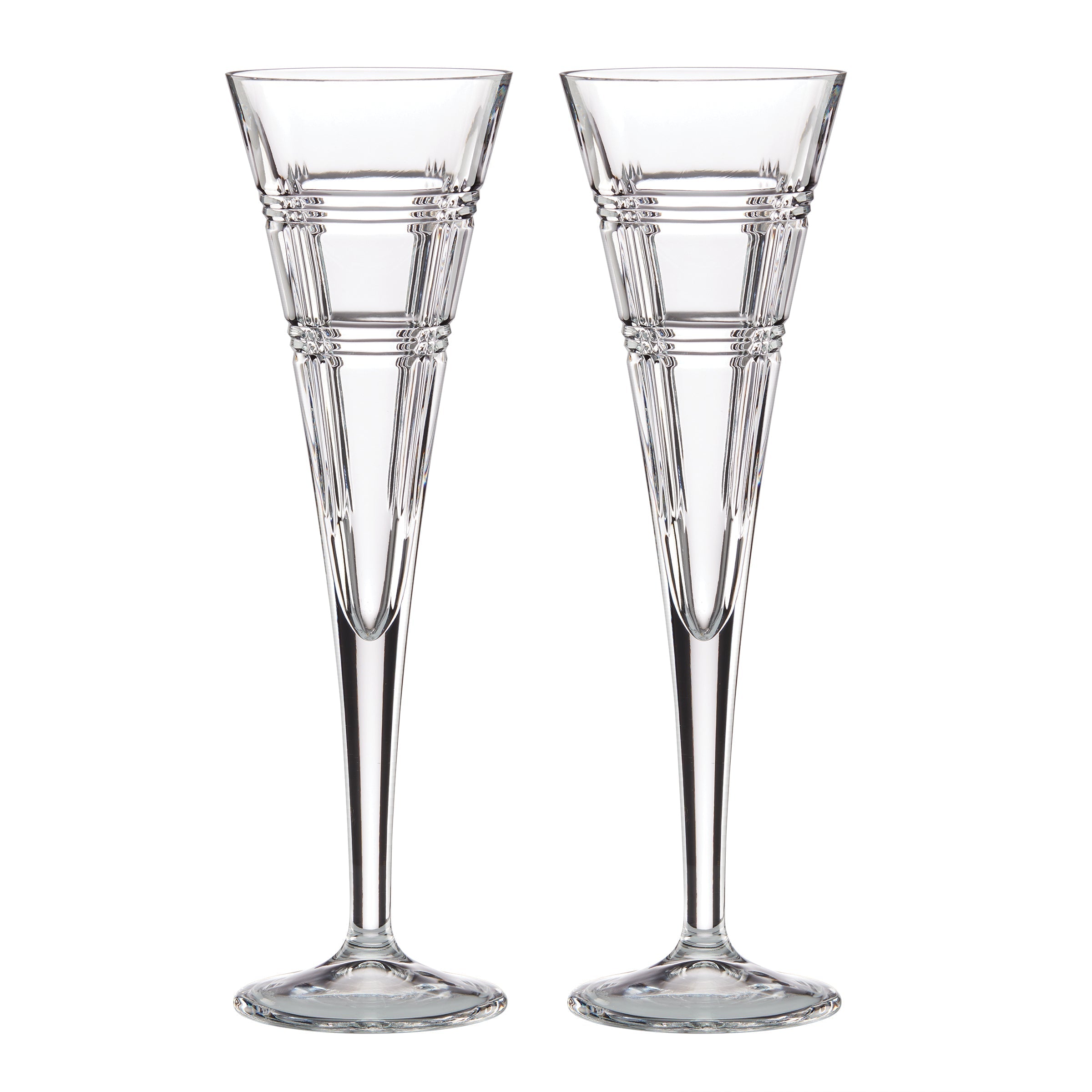 Lenox Everyday Flatware Hudson Crystal Toasting Flutes, Set of 2