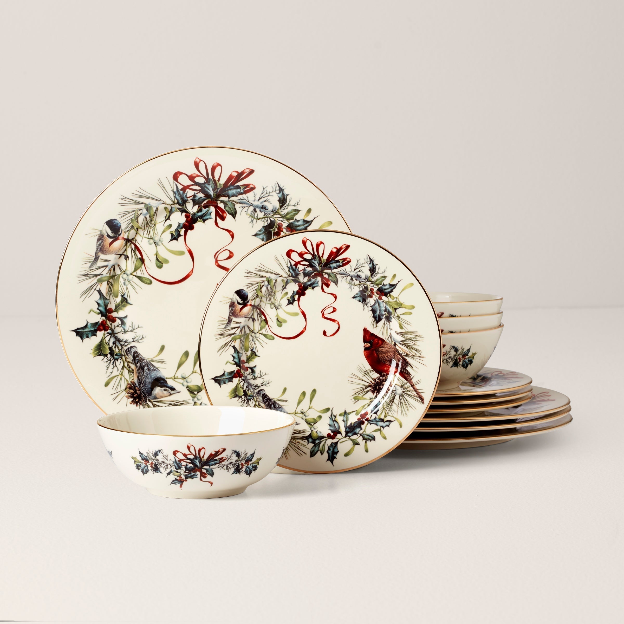 Lenox Everyday Flatware Winter Greetings 12-Piece Dinnerware Set