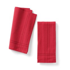Lenox Everyday Flatware Essentials Red Dinner Napkins, Set of 2