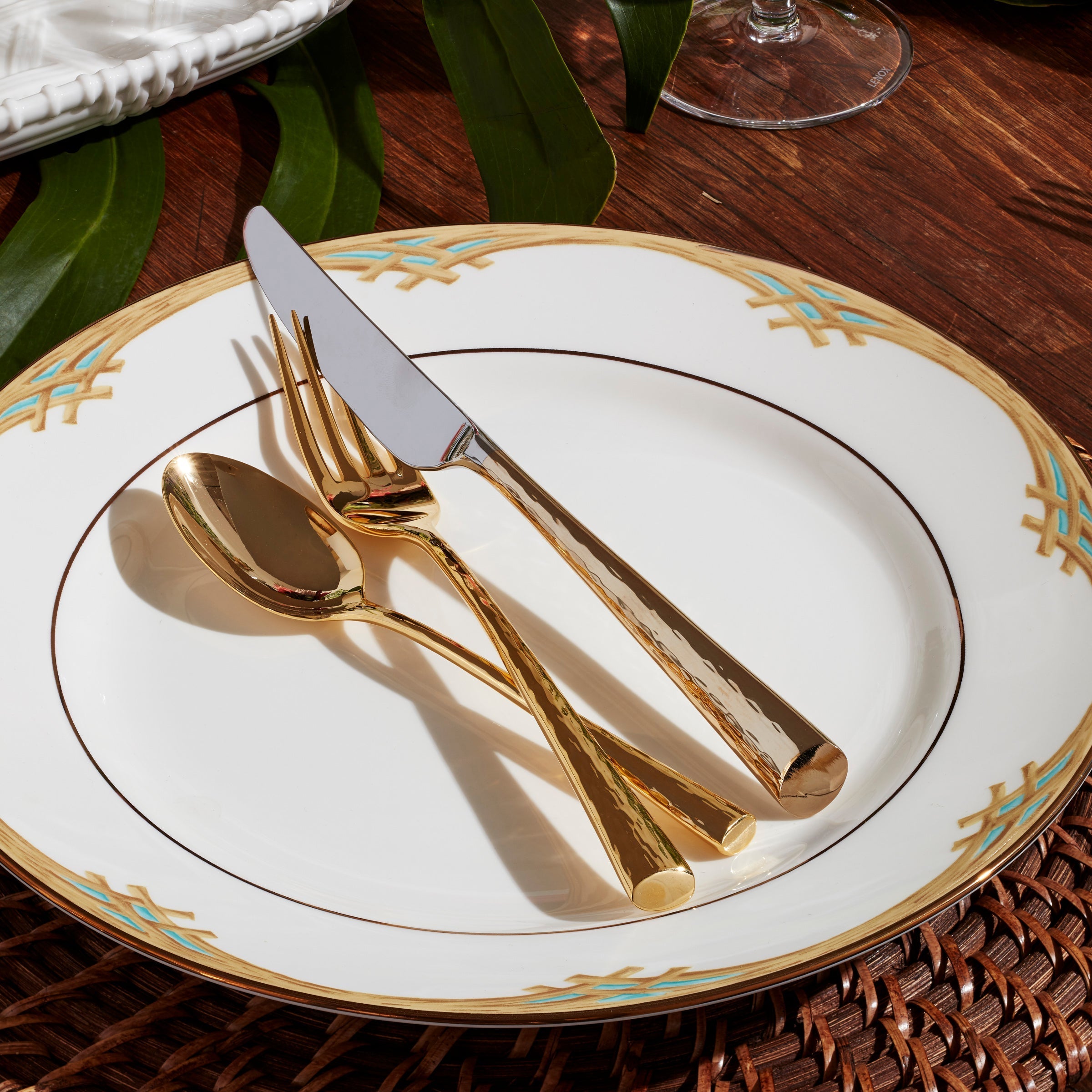 Lenox Everyday Flatware British Colonial Bamboo Dinner Plate - Image 8