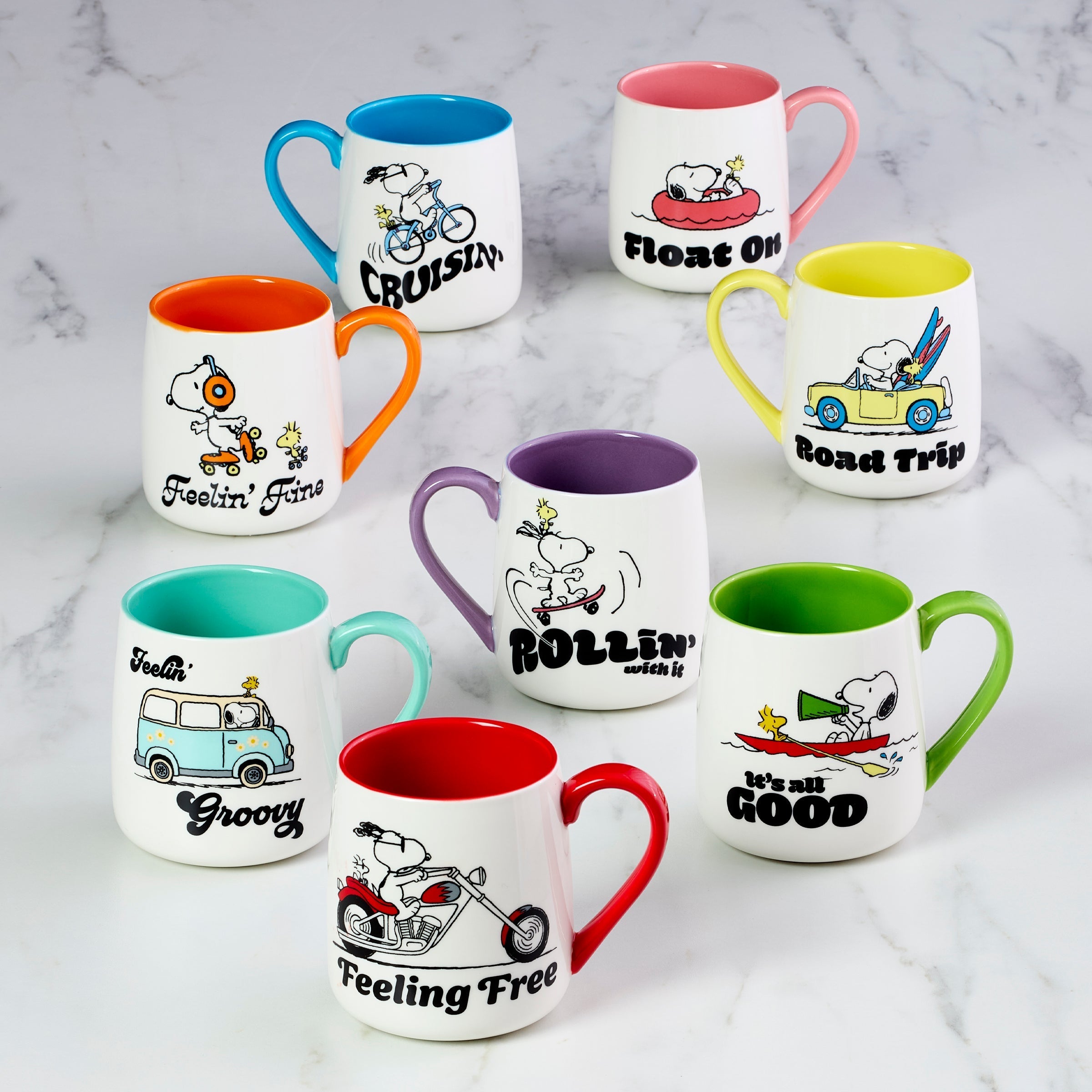 Lenox Everyday Flatware Peanuts Mugs Road Trip-Float On, Set of 2 - Image 4