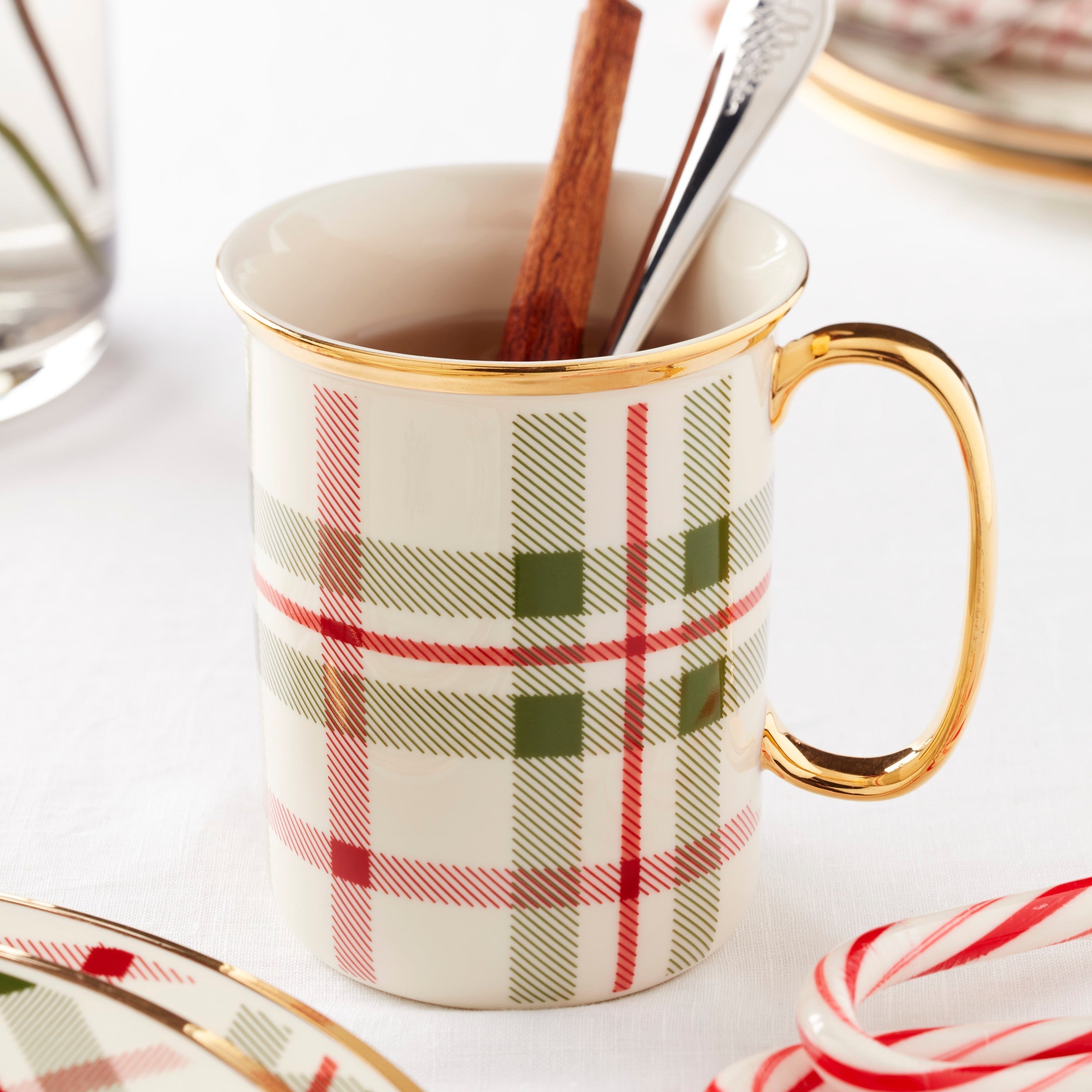 Lenox Everyday Flatware Holiday Plaid Mugs, Set of 4 - Image 4