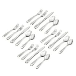 Alternative view of Lenox Everyday Flatware Satin Sand Dune 20-Piece Flatware Set