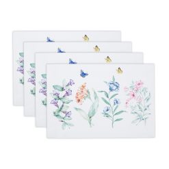 Lenox Everyday Flatware Butterfly Meadow Garden Placemats, Set of 4