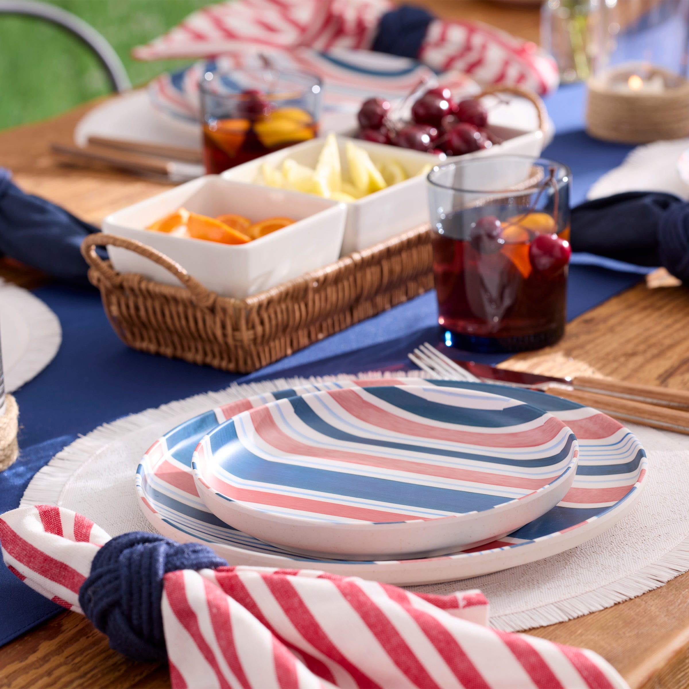 Lenox Everyday Flatware 24 Seven Melamine Stripe 12-Piece Dinnerware Set - Image 6