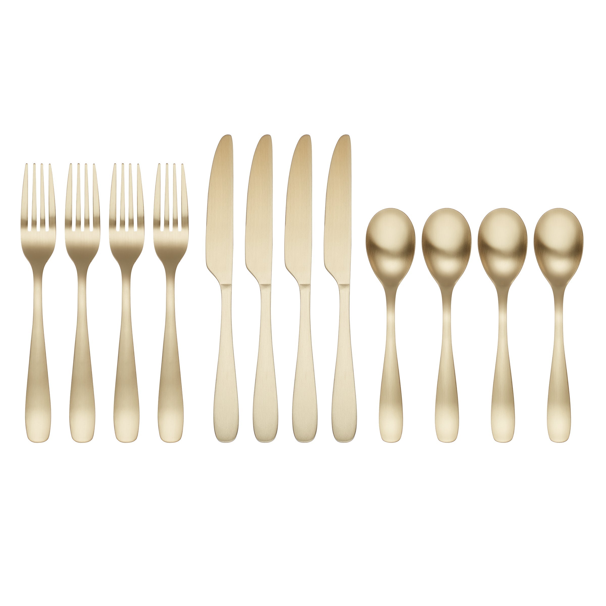 Lenox Everyday Flatware Eliana Champagne Satin 12-Piece Flatware Set - Image 2
