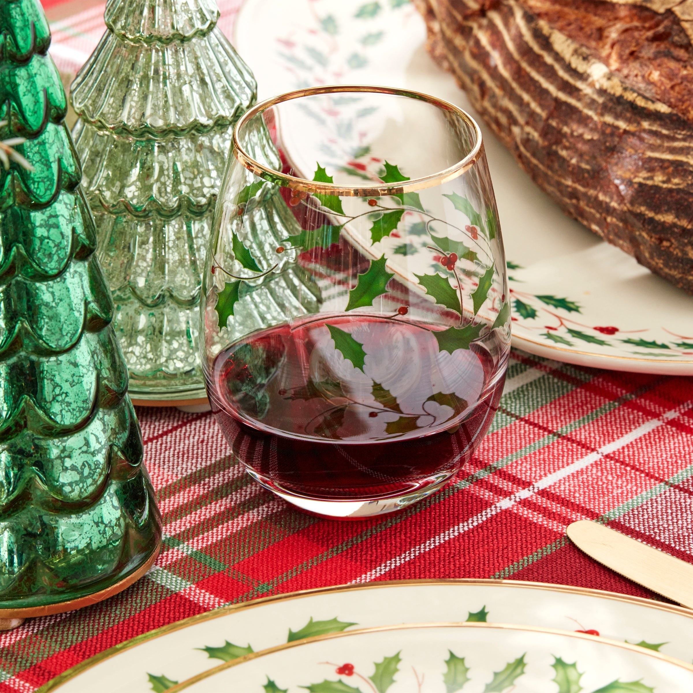 Lenox Everyday Flatware Holiday Stemless Wine Glasses, Set of 4 - Image 4