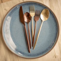 Alternative view of Lenox Everyday Flatware Gaze Copper Mirror 20-Piece Flatware Set