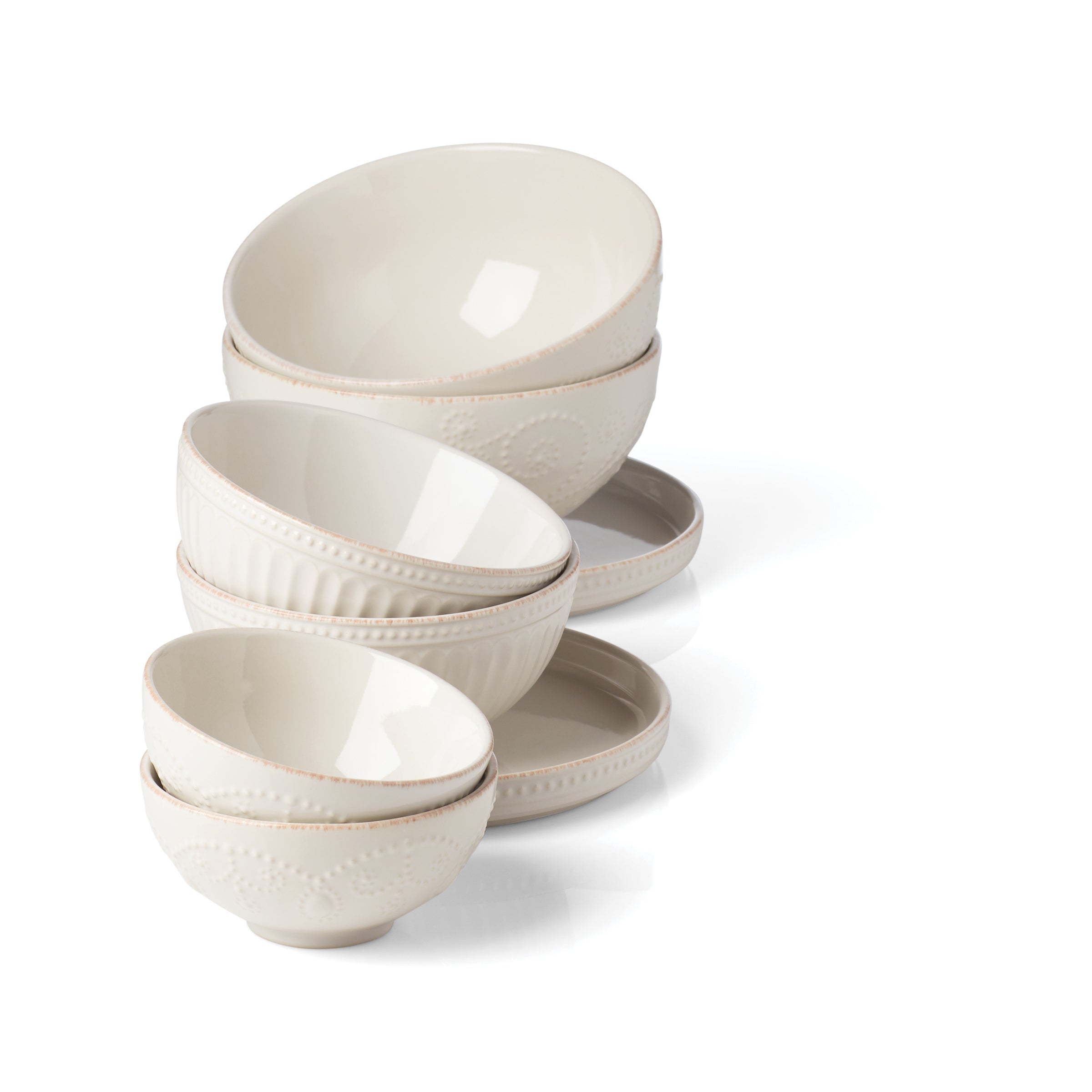 Lenox Everyday Flatware French Perle Luna 8-Piece Nesting Dinnerware Set - Image 4