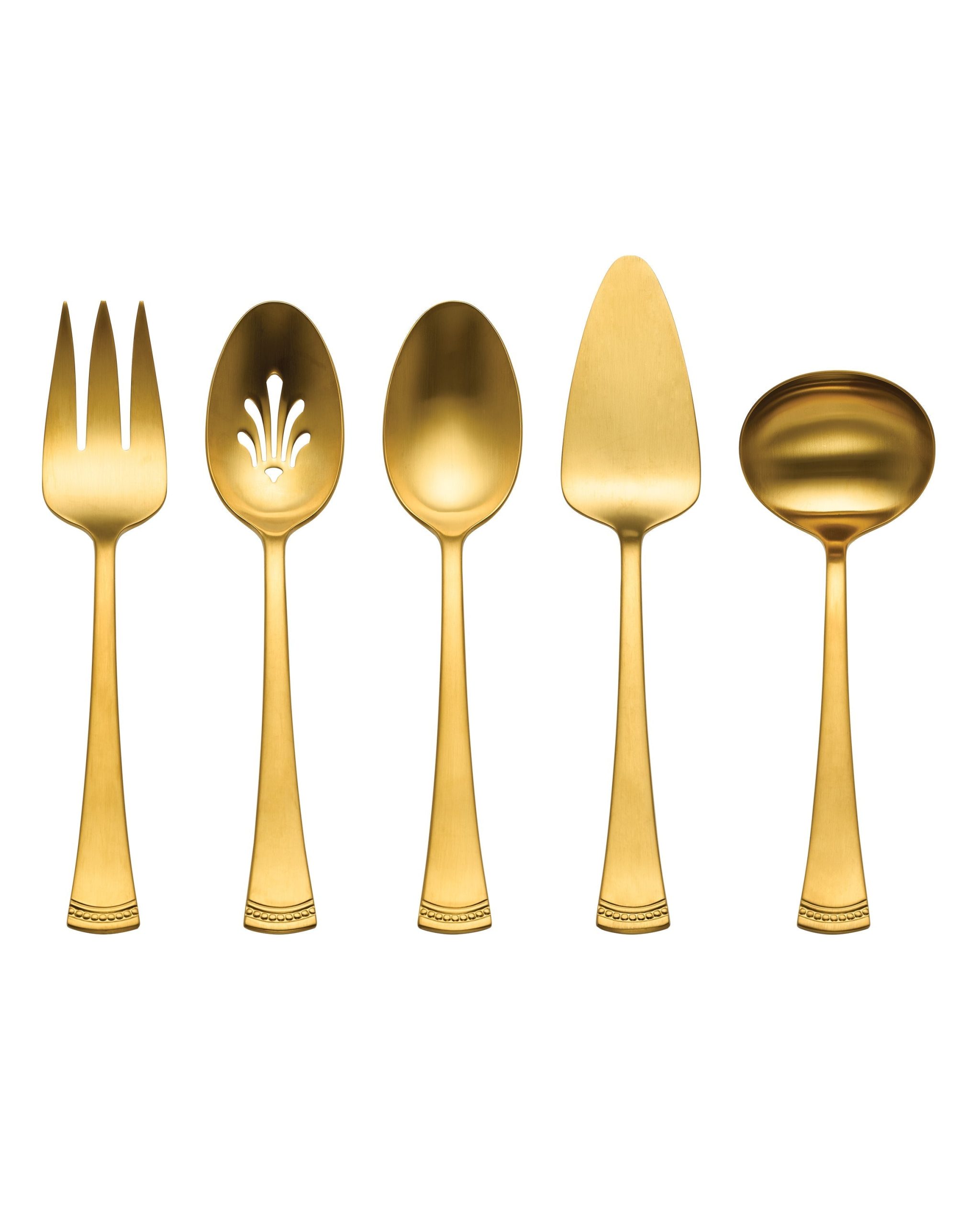 Lenox Everyday Flatware Portola Gold Satin 5-Piece Hostess Set - Image 3