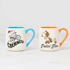 Lenox Everyday Flatware Peanuts Mugs Cruisin'-Feelin' Fine, Set of 2