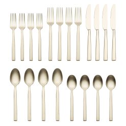 Alternative view of Lenox Everyday Flatware Aero Champagne Rumble 20-Piece Flatware Set
