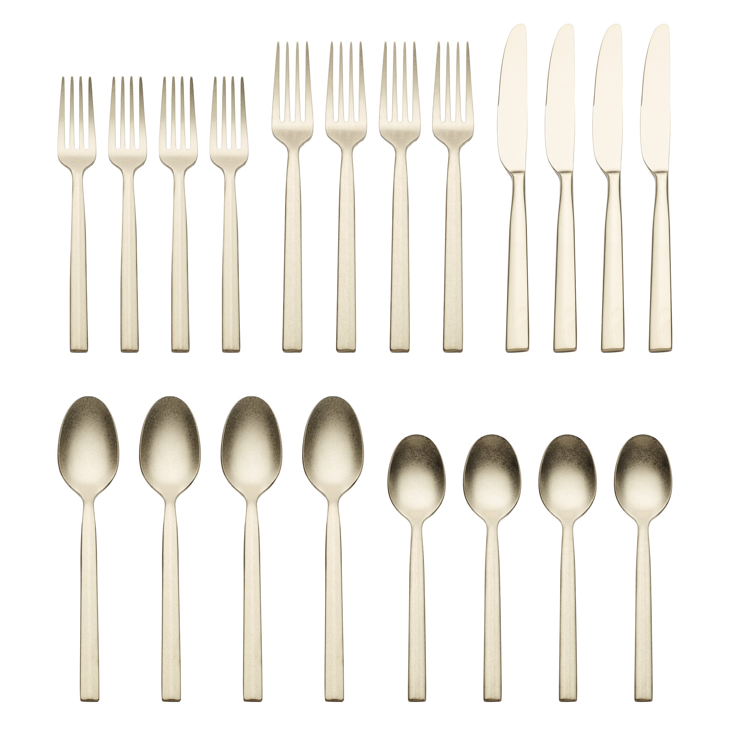 Lenox Everyday Flatware Aero Champagne Rumble 20-Piece Flatware Set - Image 2