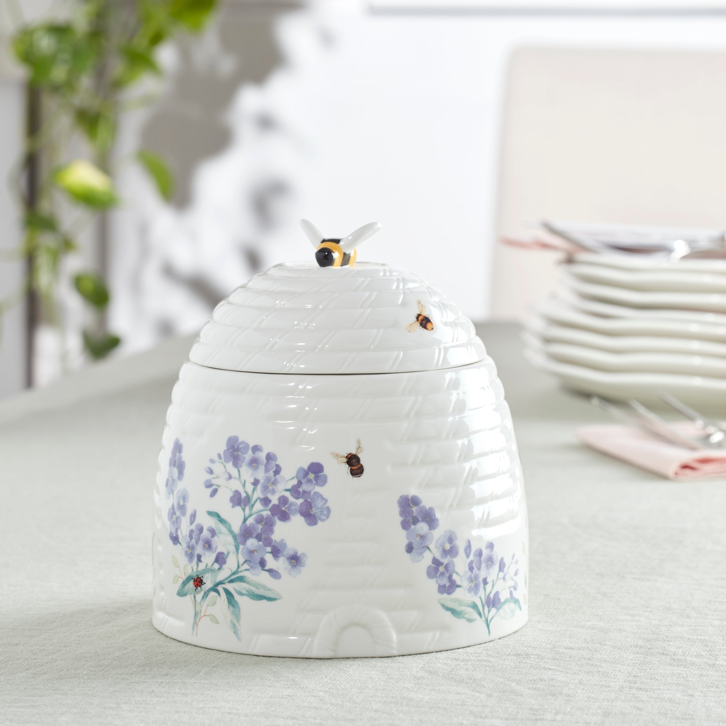 Lenox Everyday Flatware Butterfly Meadow Honeycomb Candy Jar - Image 7