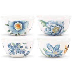 Alternative view of Lenox Everyday Flatware Butterfly Meadow Blue Dessert Bowls, Set of 4