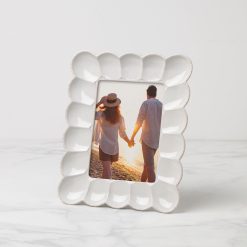 Lenox Everyday Flatware French Perle Scallop White 5x7 Photo Frame