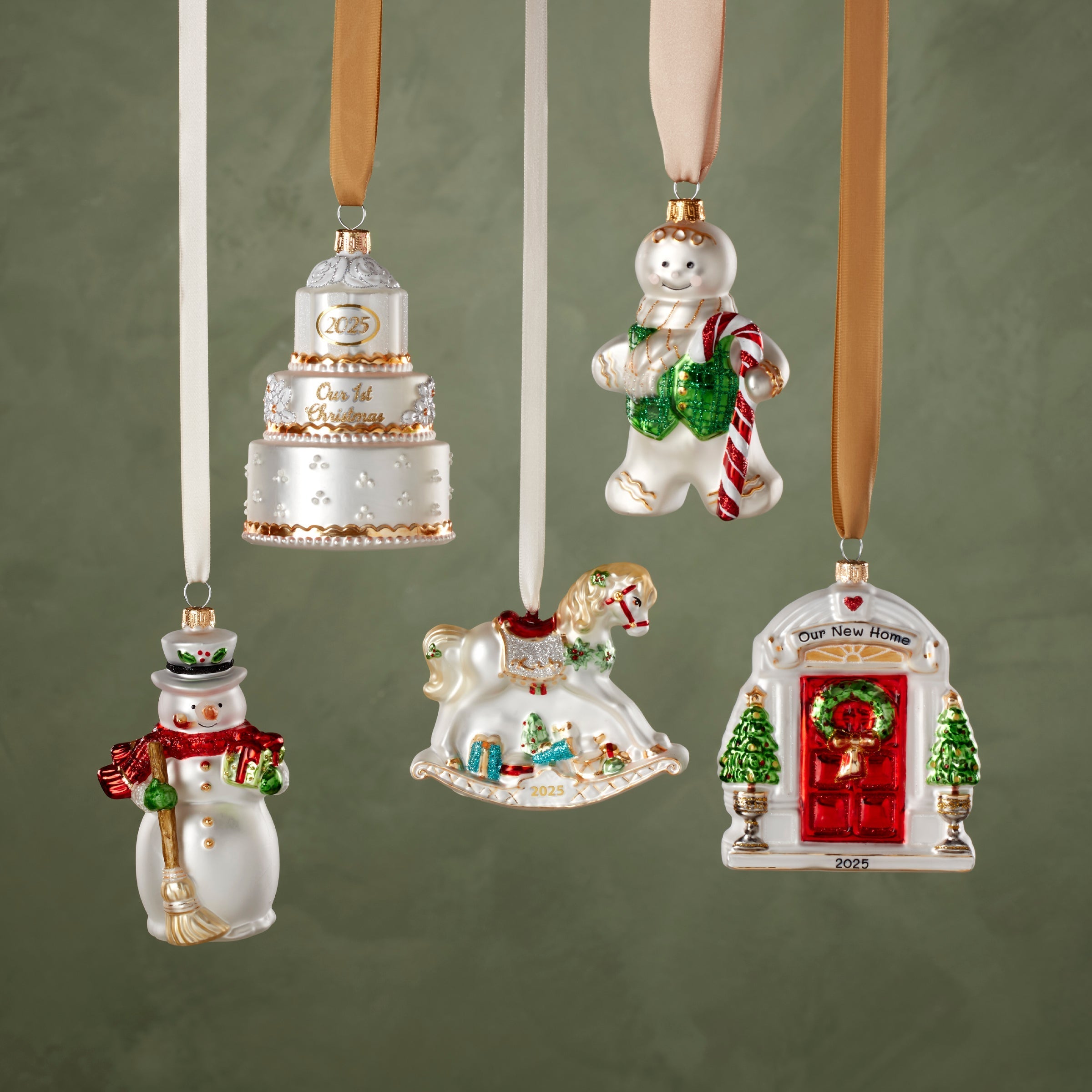 Lenox Everyday Flatware 2025 Blown Glass Baby's 1st Rocking Horse Ornament - Image 5