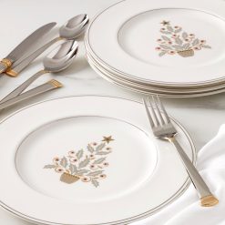 Alternative view of Lenox Everyday Flatware Federal Platinum Tree Accent Plates, Set of 4
