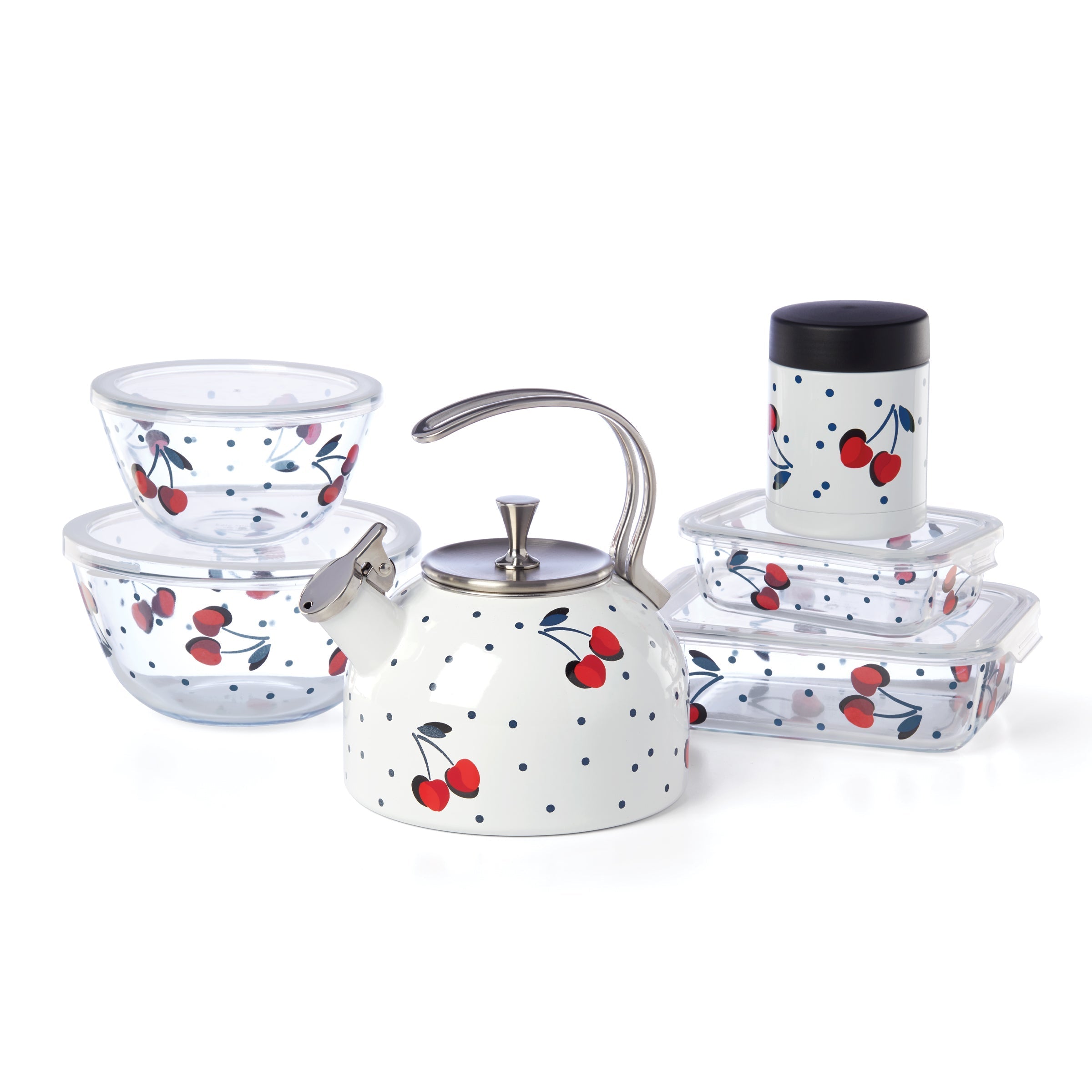 Lenox Everyday Flatware Vintage Cherry Dot 2-Piece Rectangular Storage Set - Image 4