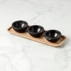 Lenox Everyday Flatware LX Collective Tray with 3 Dip Bowls
