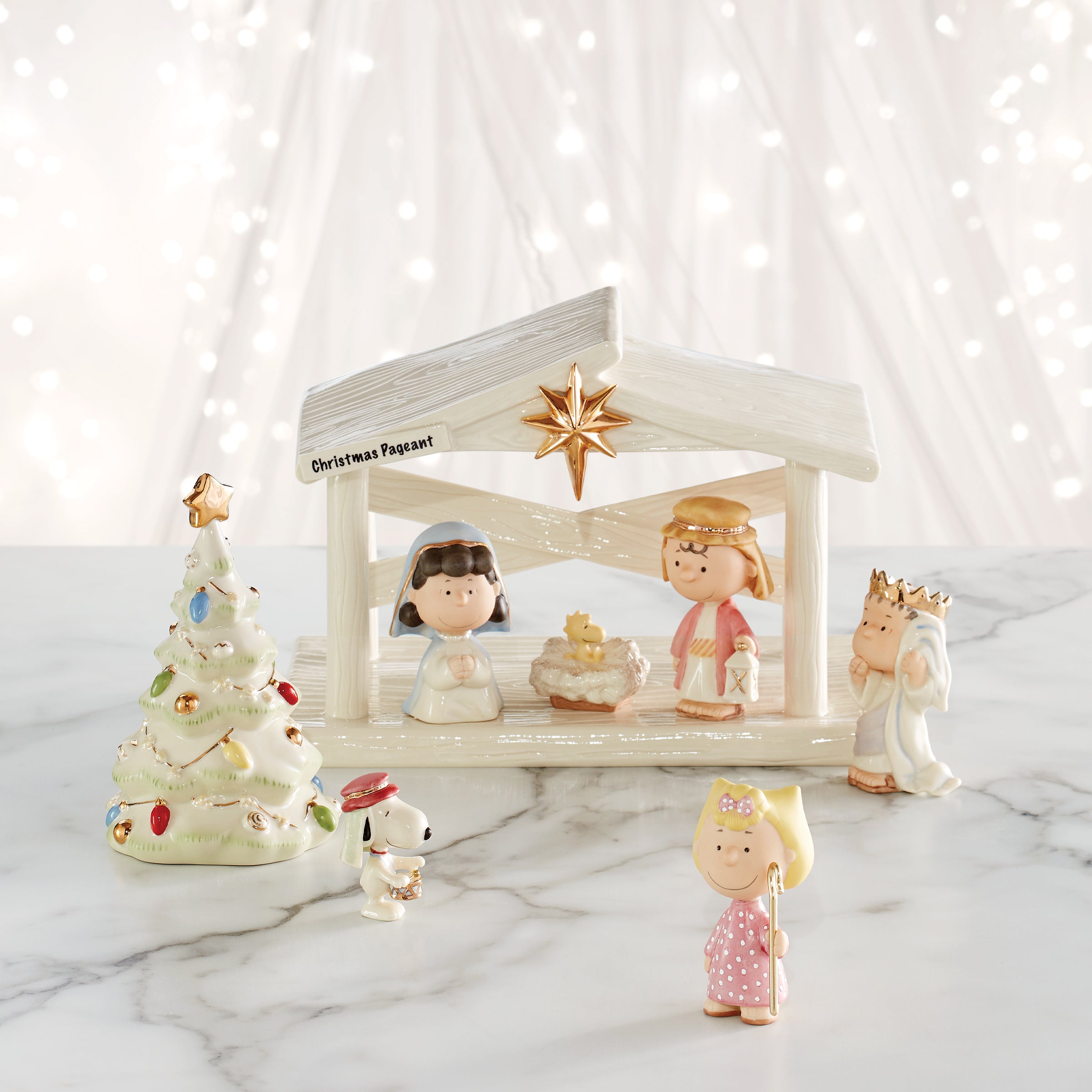 Lenox Everyday Flatware Peanuts 7-Piece Christmas Pageant Figurines - Image 2