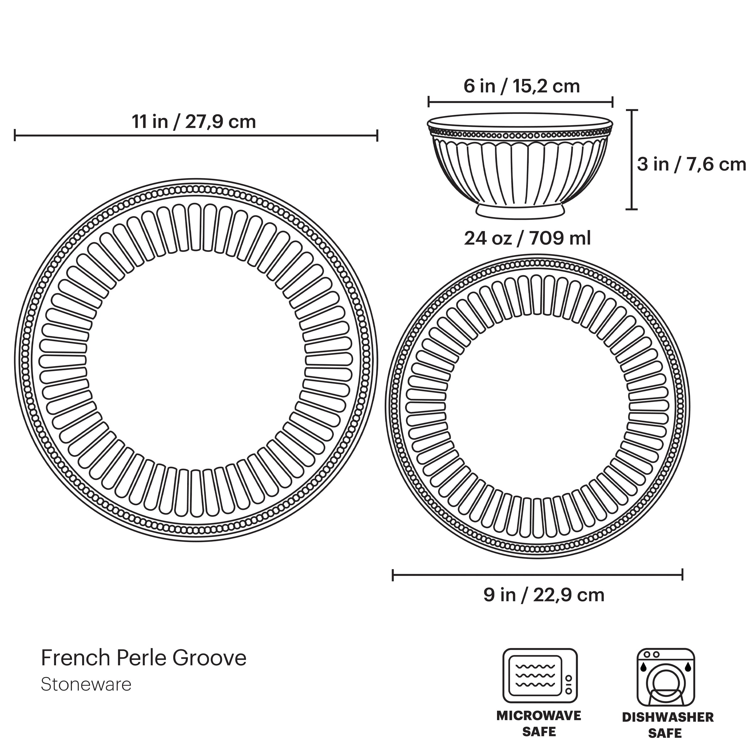 Lenox Everyday Flatware French Perle Groove White 12-Piece Place Setting - Image 12