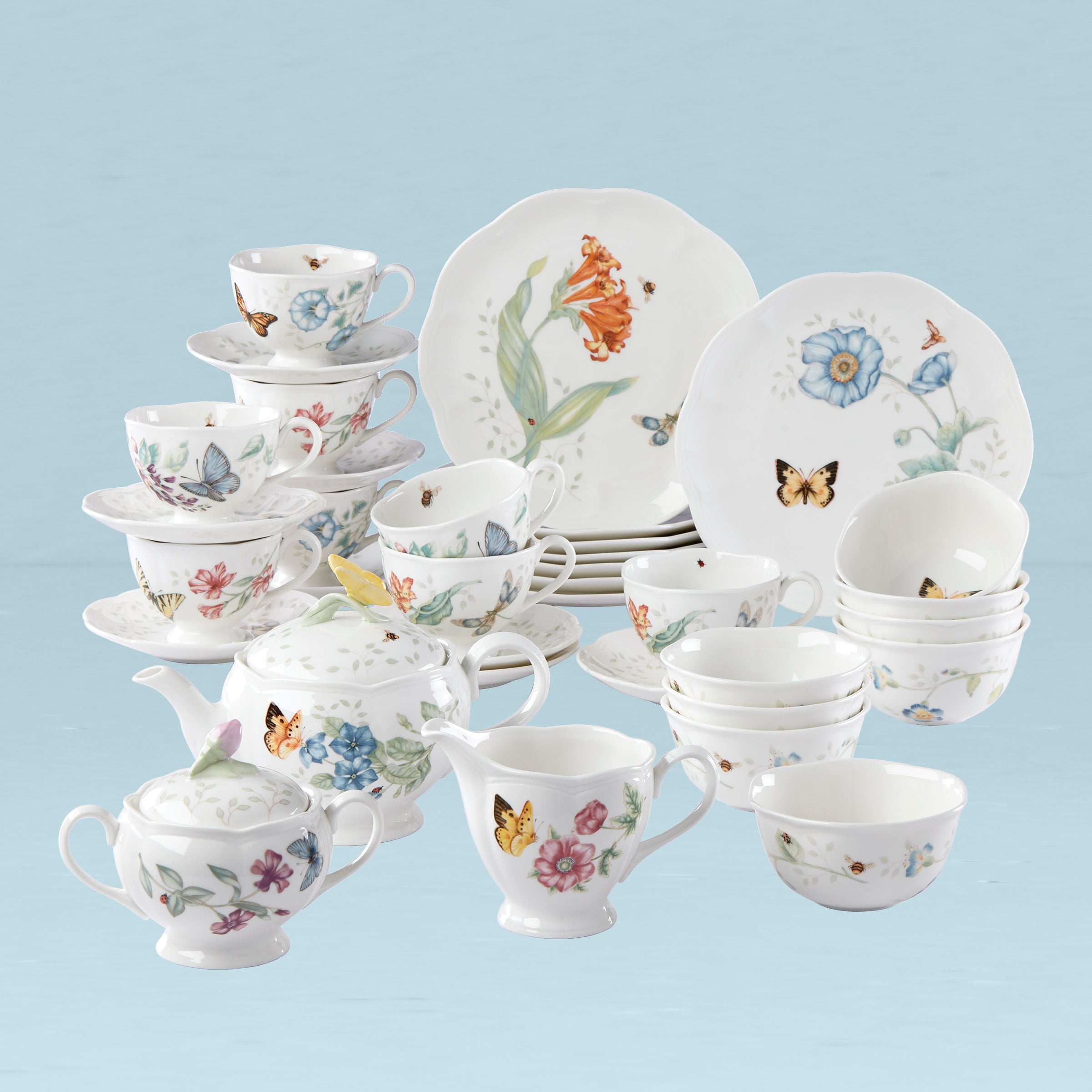 Lenox Everyday Flatware Butterfly Meadow 37-Piece Dessert & Tea Set