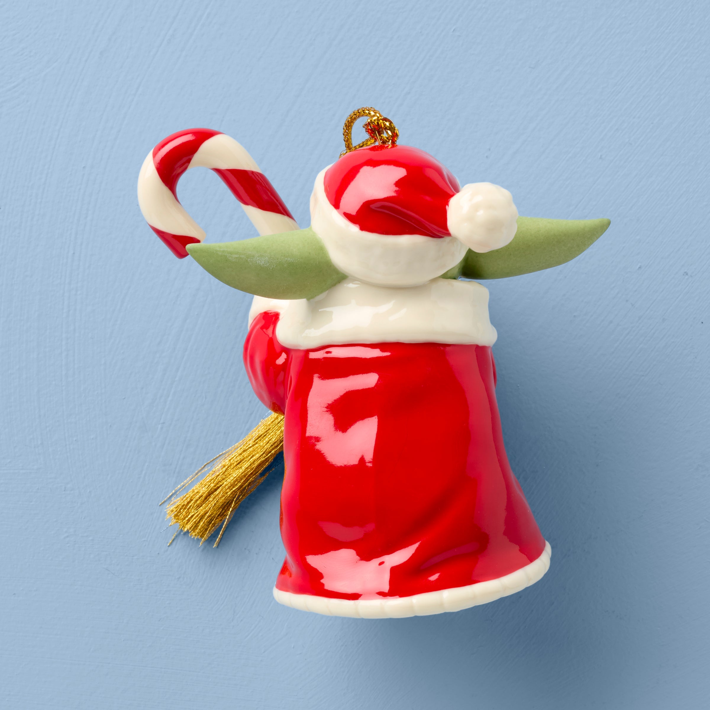 Lenox Everyday Flatware Grogu with Candy Cane Ornament - Image 2