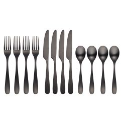 Alternative view of Lenox Everyday Flatware Eliana Black Satin 12-Piece Flatware Set