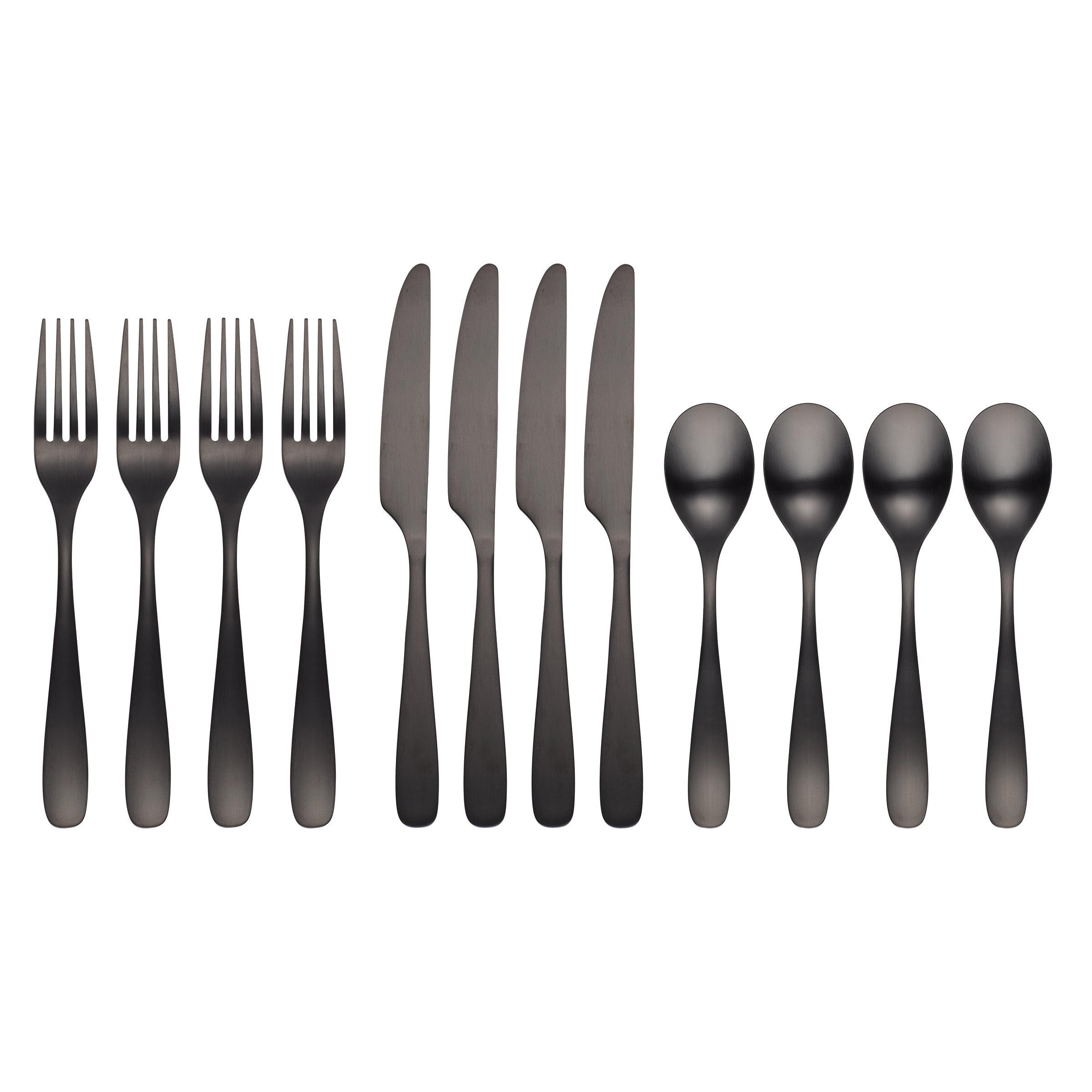 Lenox Everyday Flatware Eliana Black Satin 12-Piece Flatware Set - Image 2