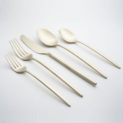 Lenox Everyday Flatware Gaze Champagne Satin 20-Piece Flatware Set
