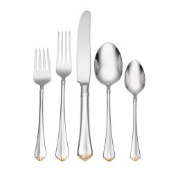 Lenox Everyday Flatware Golden Juilliard 20-Piece Flatware Set