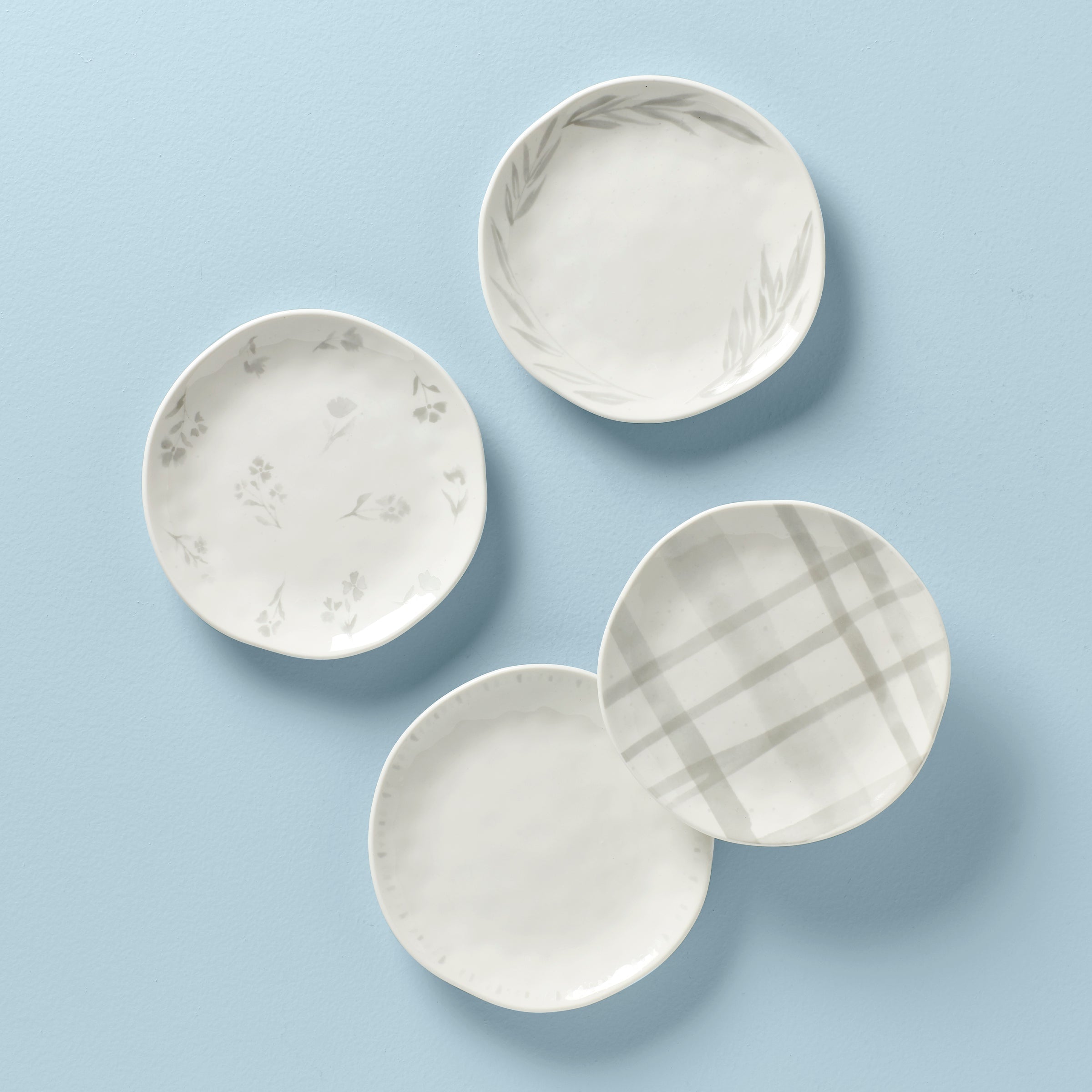 Lenox Everyday Flatware Oyster Bay Assorted Tidbit Plates - Set of 4