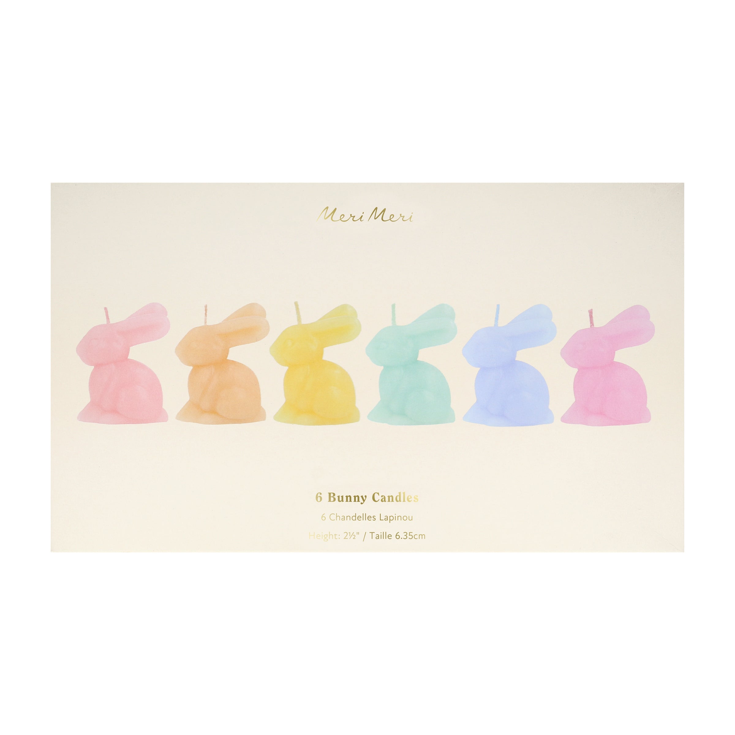 Lenox Everyday Flatware Rainbow Mini Bunny Candles, Set of 6 - Image 12