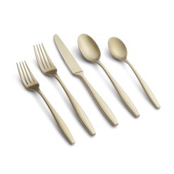 Lenox Everyday Flatware Katerina Champagne Satin 20-Piece Flatware Set